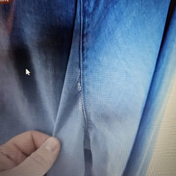 Christopher & Banks Blue Boho Lyocel Flowy Lyocel Top Large - Picture 7 of 7